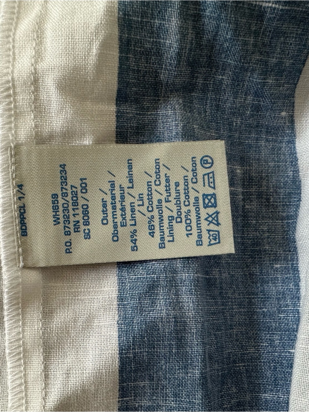 Boden Matilda Blue & White Pleated Linen Cotton Midi Dress Size M - Picture 10 of 10